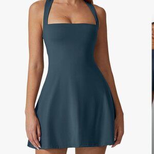 Qinsen dark teal athletic dress size large